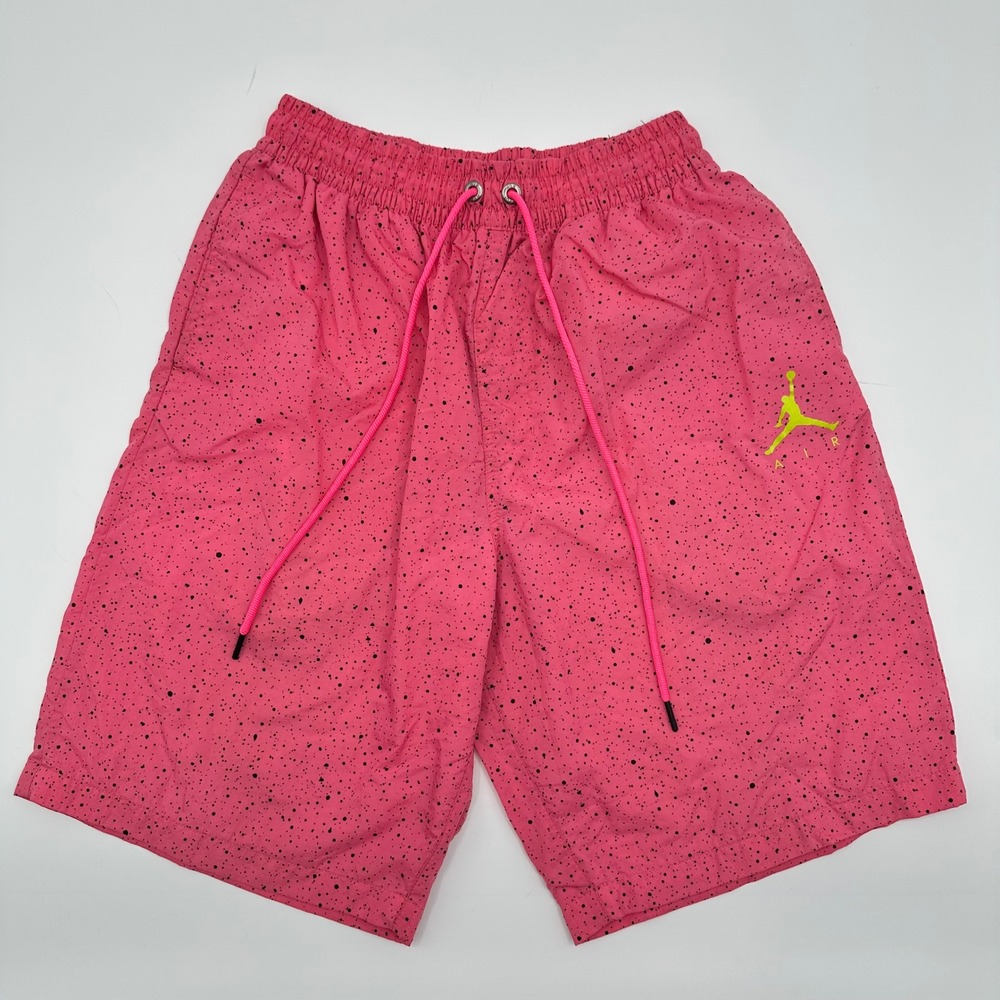Jordan Jumpman Pool Shorts Mens‎ Medium Pink Speckle Swim Trunks CI9133-639
